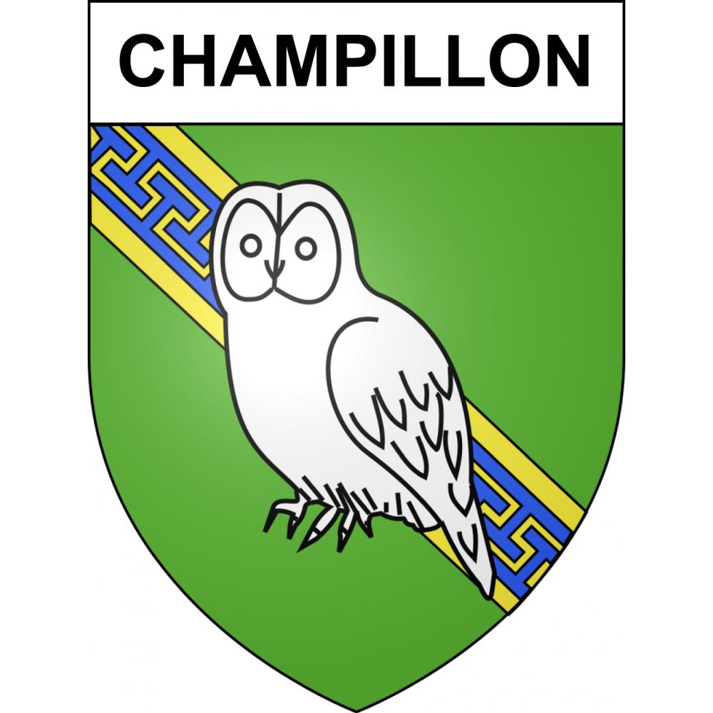 Champillon 51 ville sticker blason écusson autocollant adhésif