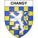 Pegatinas escudo de armas de Changy adhesivo de la etiqueta engomada