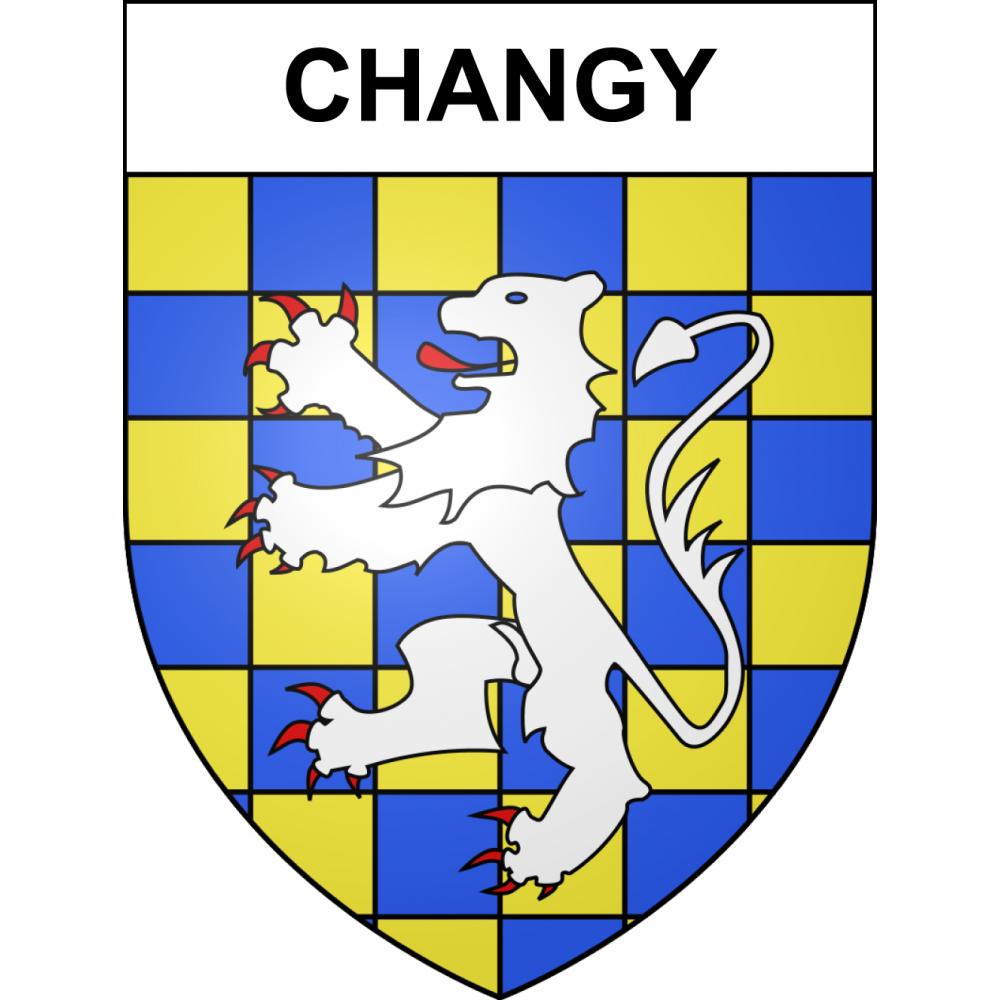 Pegatinas escudo de armas de Changy adhesivo de la etiqueta engomada