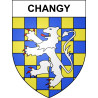 Pegatinas escudo de armas de Changy adhesivo de la etiqueta engomada