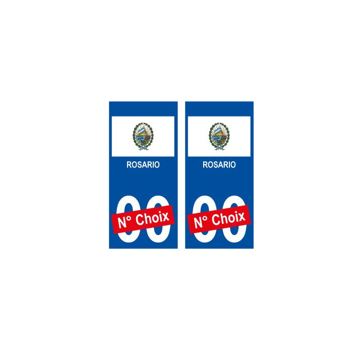 Rosario ville sticker numéro au choix autocollant drapeau Argentine city