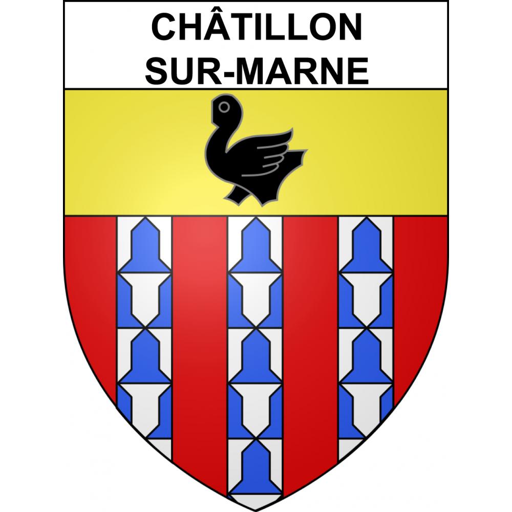 Châtillon-sur-Marne 51 ville sticker blason écusson autocollant adhésif