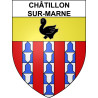 Pegatinas escudo de armas de Châtillon-sur-Marne adhesivo de la etiqueta engomada