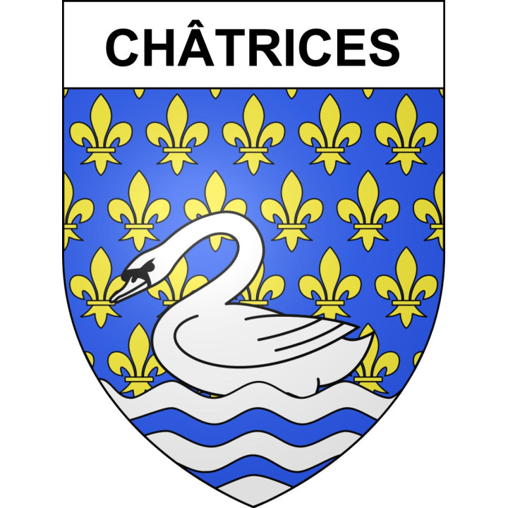 Stickers coat of arms Châtrices adhesive sticker