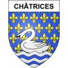 Châtrices 51 ville sticker blason écusson autocollant adhésif