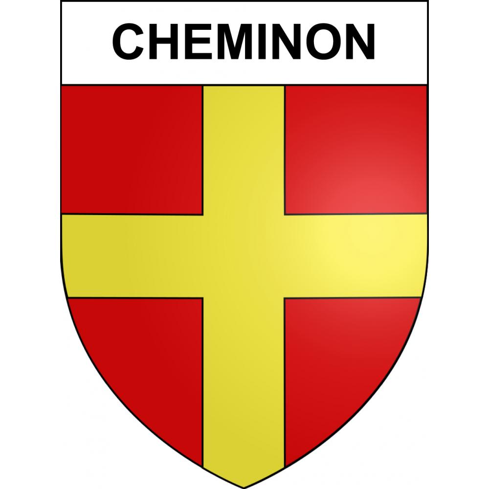 Pegatinas escudo de armas de Cheminon adhesivo de la etiqueta engomada