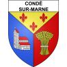 Condé-sur-Marne Sticker wappen, gelsenkirchen, augsburg, klebender aufkleber