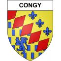 Pegatinas escudo de armas de Congy adhesivo de la etiqueta engomada