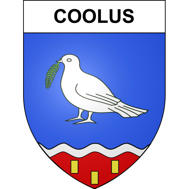 Pegatinas escudo de armas de Coolus adhesivo de la etiqueta engomada