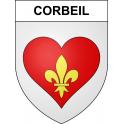 Pegatinas escudo de armas de Corbeil adhesivo de la etiqueta engomada