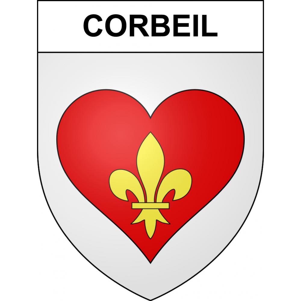Pegatinas escudo de armas de Corbeil adhesivo de la etiqueta engomada