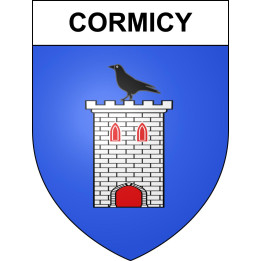 Pegatinas escudo de armas de Cormicy adhesivo de la etiqueta engomada