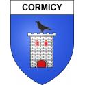 Pegatinas escudo de armas de Cormicy adhesivo de la etiqueta engomada
