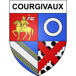 Stickers coat of arms Courgivaux adhesive sticker