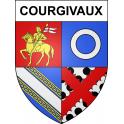 Courgivaux 51 ville sticker blason écusson autocollant adhésif