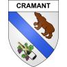 Pegatinas escudo de armas de Cramant adhesivo de la etiqueta engomada