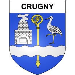 Crugny 51 ville sticker blason écusson autocollant adhésif