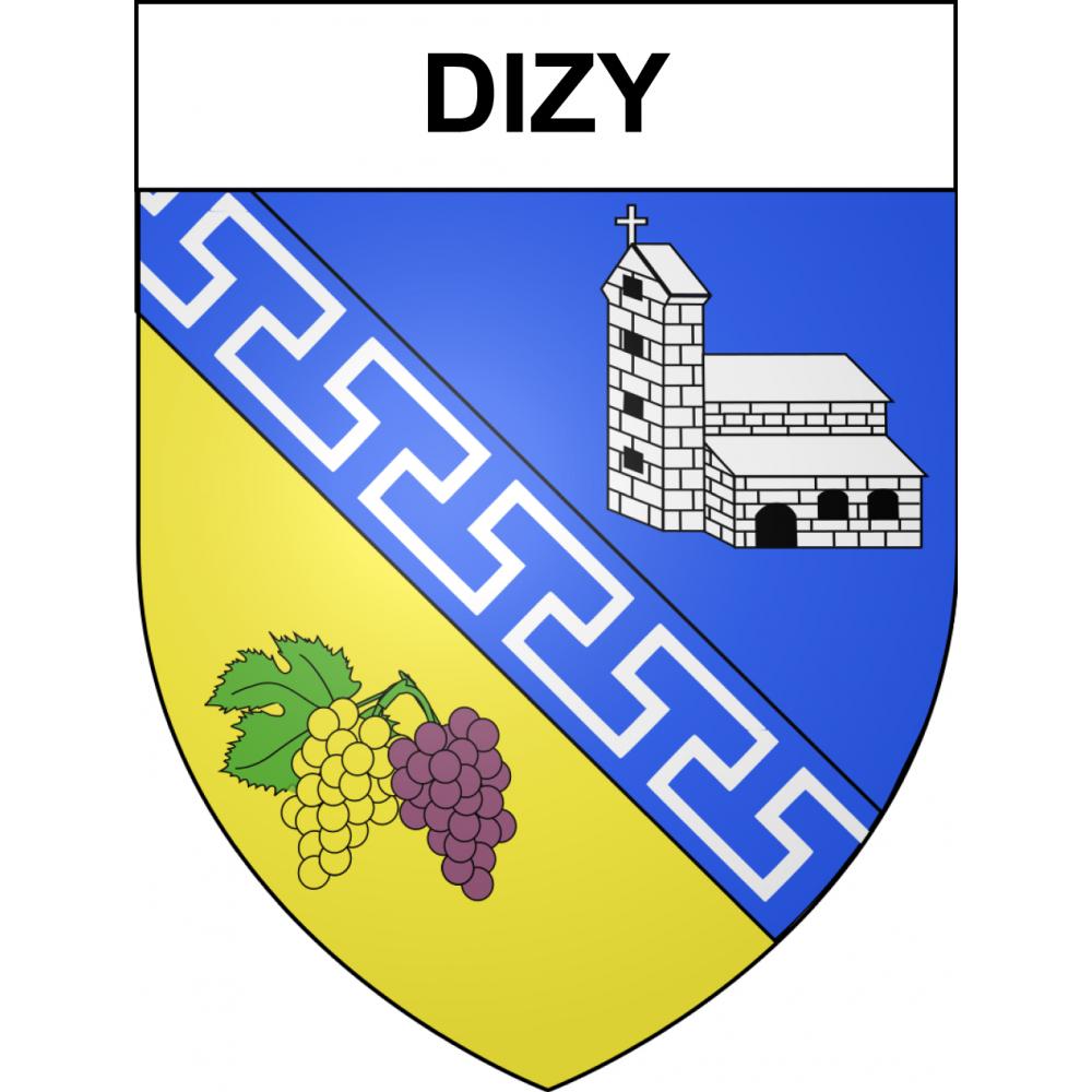 Dizy 51 ville sticker blason écusson autocollant adhésif