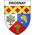 Pegatinas escudo de armas de Drosnay adhesivo de la etiqueta engomada