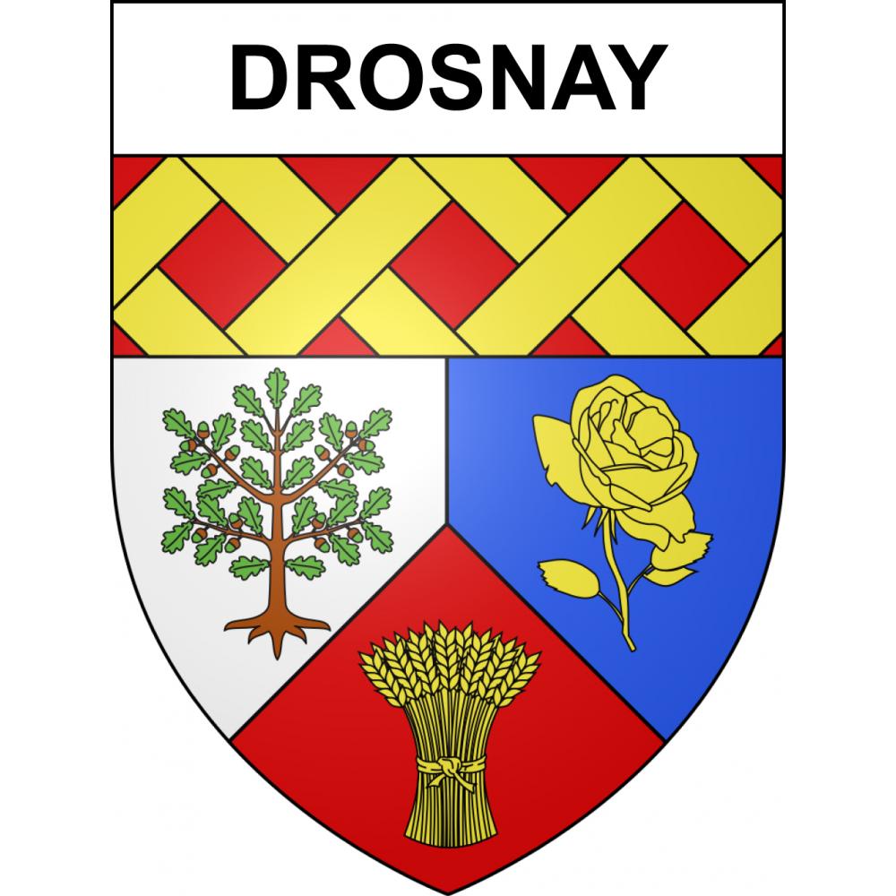 Pegatinas escudo de armas de Drosnay adhesivo de la etiqueta engomada