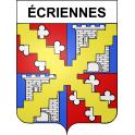 Écriennes 51 ville sticker blason écusson autocollant adhésif