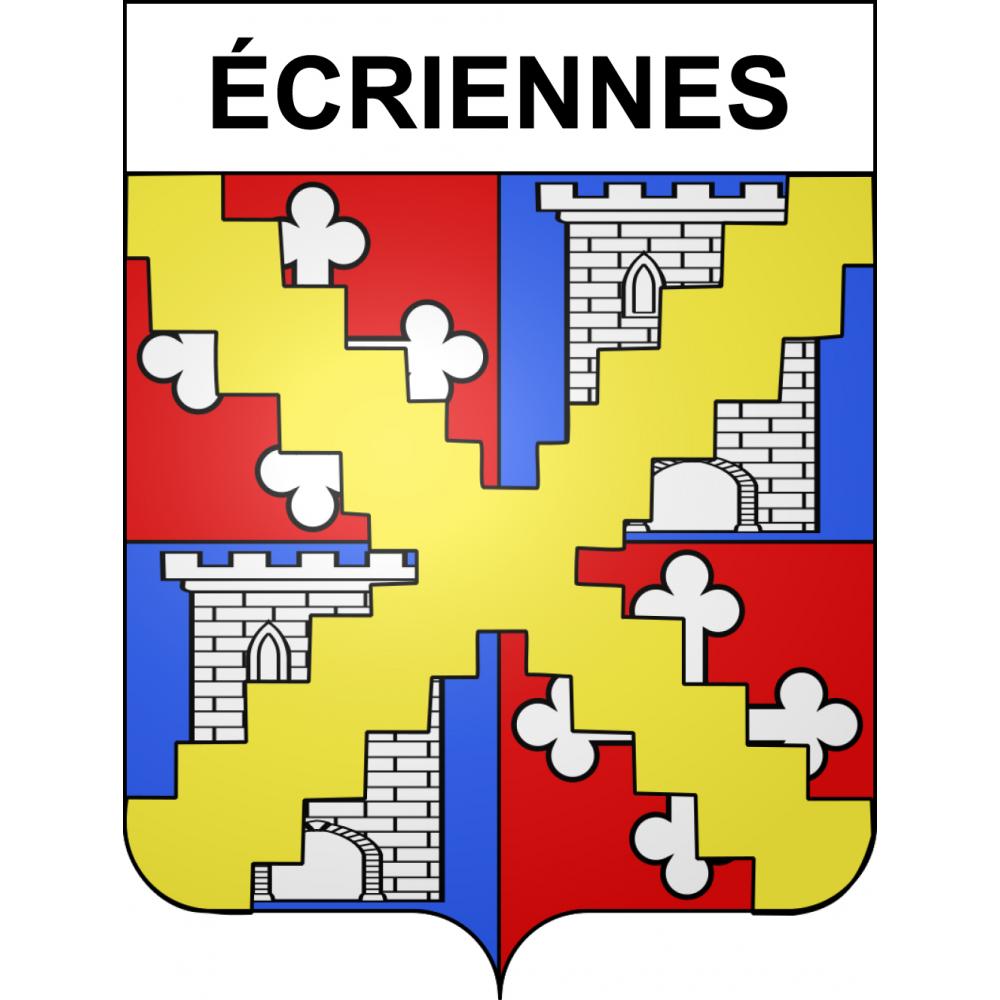Pegatinas escudo de armas de Écriennes adhesivo de la etiqueta engomada