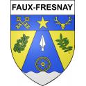 Pegatinas escudo de armas de Faux-Fresnay adhesivo de la etiqueta engomada