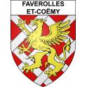 Faverolles-et-Coëmy 51 ville sticker blason écusson autocollant adhésif