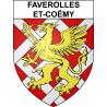 Faverolles-et-Coëmy 51 ville sticker blason écusson autocollant adhésif