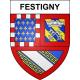 Festigny Sticker wappen, gelsenkirchen, augsburg, klebender aufkleber