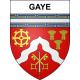 Gaye 51 ville sticker blason écusson autocollant adhésif