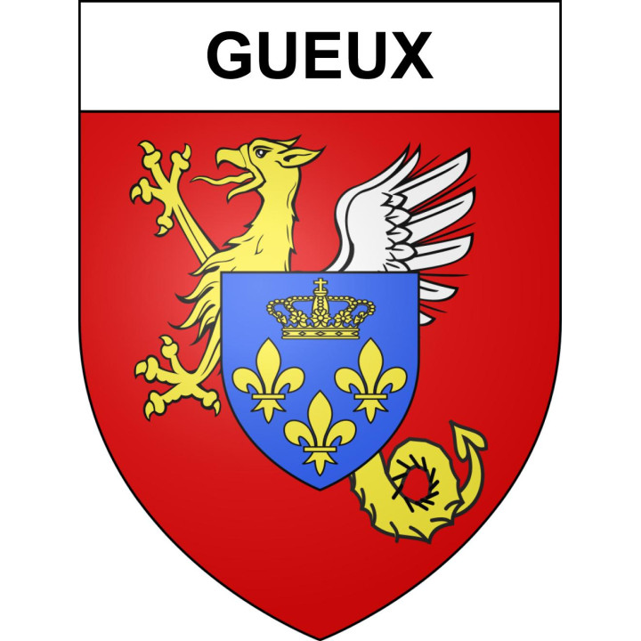 Gueux 51 ville sticker blason écusson autocollant adhésif