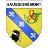 Haussignémont 51 ville sticker blason écusson autocollant adhésif