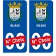 Bilbao ville sticker numéro au choix autocollant blason Espagne city