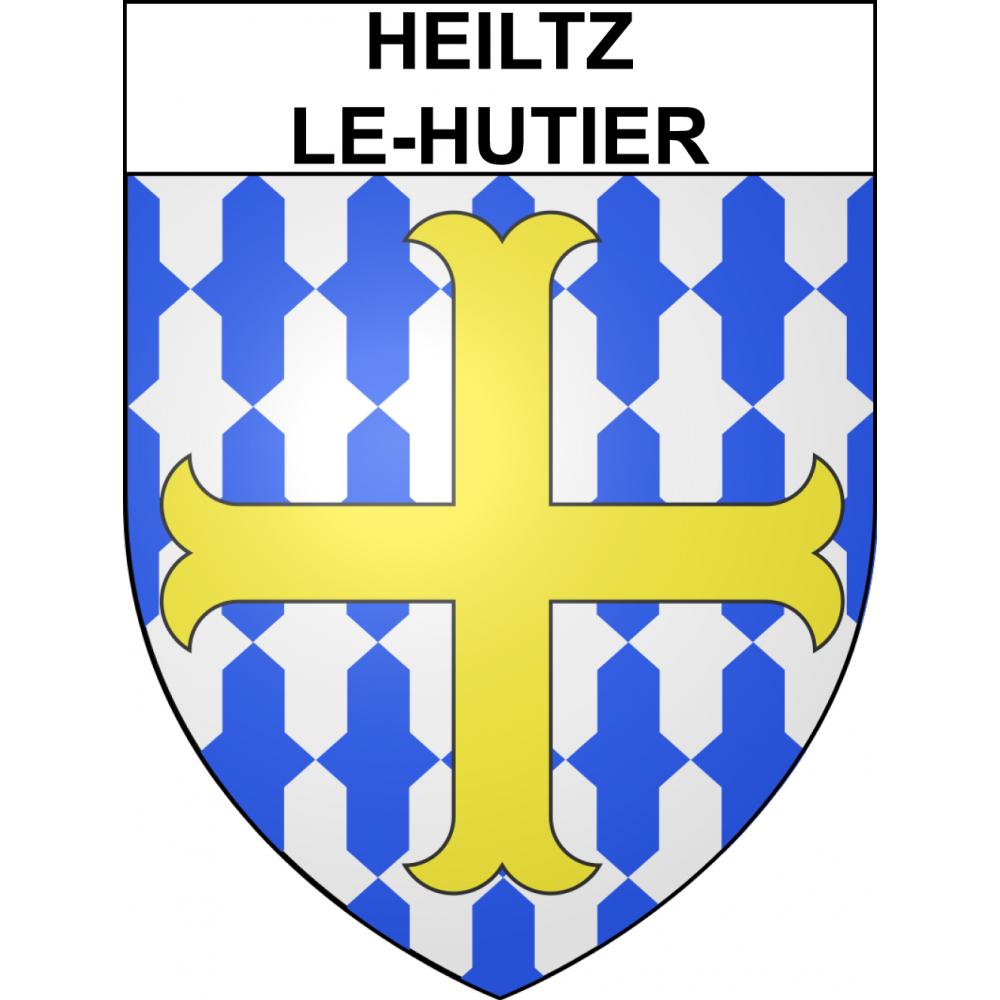Heiltz-le-Hutier 51 ville sticker blason écusson autocollant adhésif