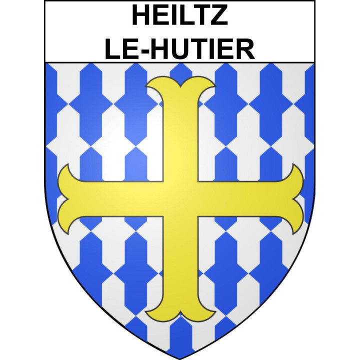 Heiltz-le-Hutier 51 ville sticker blason écusson autocollant adhésif