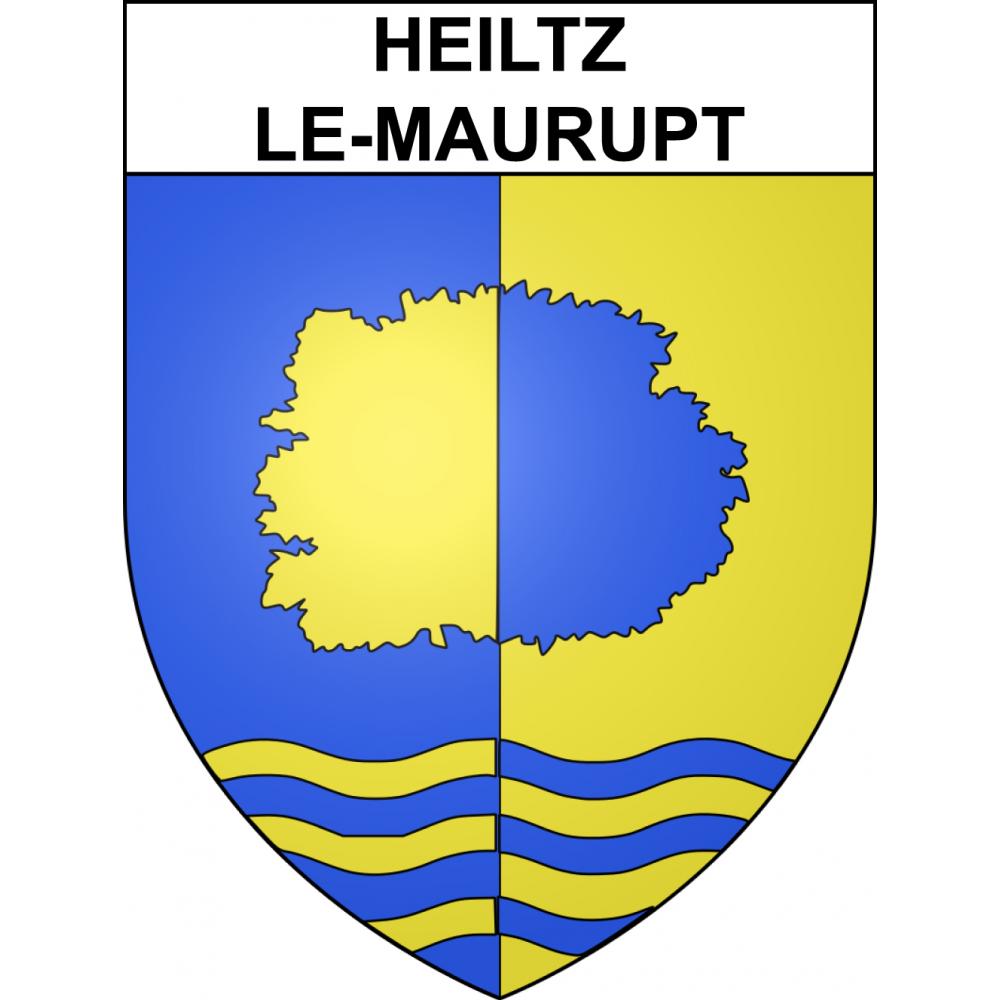 Heiltz-le-Maurupt 51 ville sticker blason écusson autocollant adhésif