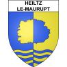 Pegatinas escudo de armas de Heiltz-le-Maurupt adhesivo de la etiqueta engomada
