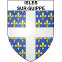 Pegatinas escudo de armas de Isles-sur-Suippe adhesivo de la etiqueta engomada