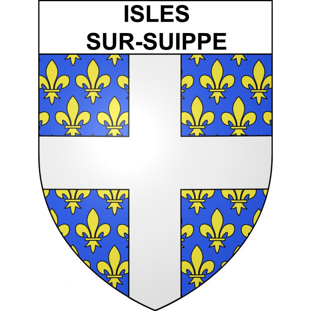 Isles-sur-Suippe 51 ville sticker blason écusson autocollant adhésif