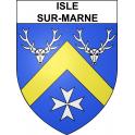 Isle-sur-Marne Sticker wappen, gelsenkirchen, augsburg, klebender aufkleber