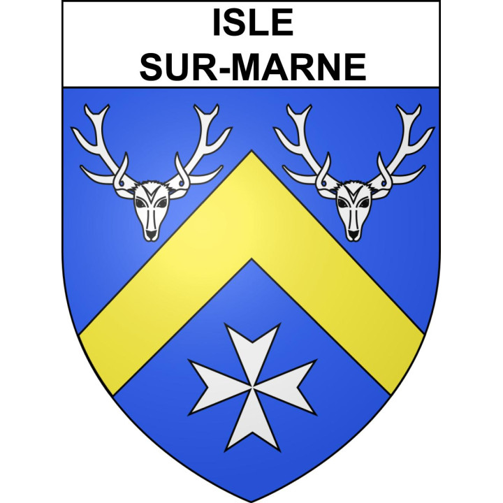 Isle-sur-Marne Sticker wappen, gelsenkirchen, augsburg, klebender aufkleber