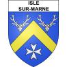 Stickers coat of arms Isle-sur-Marne adhesive sticker