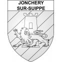Pegatinas escudo de armas de Jonchery-sur-Suippe adhesivo de la etiqueta engomada