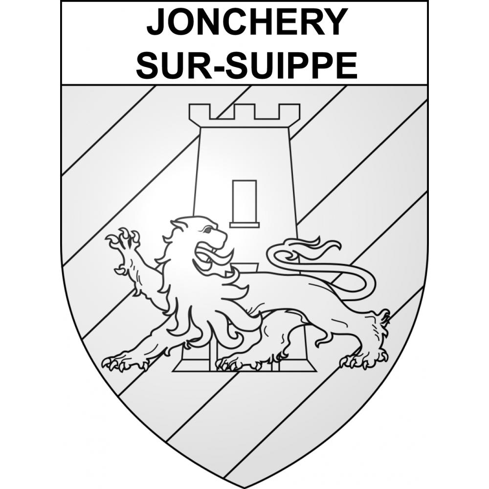 Pegatinas escudo de armas de Jonchery-sur-Suippe adhesivo de la etiqueta engomada