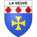 Pegatinas escudo de armas de La Veuve adhesivo de la etiqueta engomada