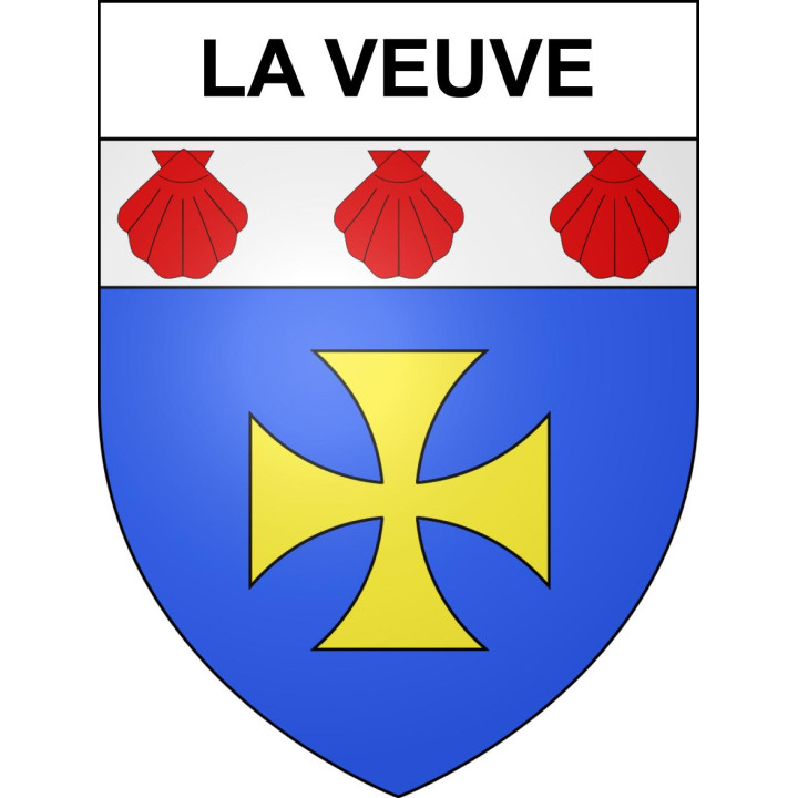 Pegatinas escudo de armas de La Veuve adhesivo de la etiqueta engomada