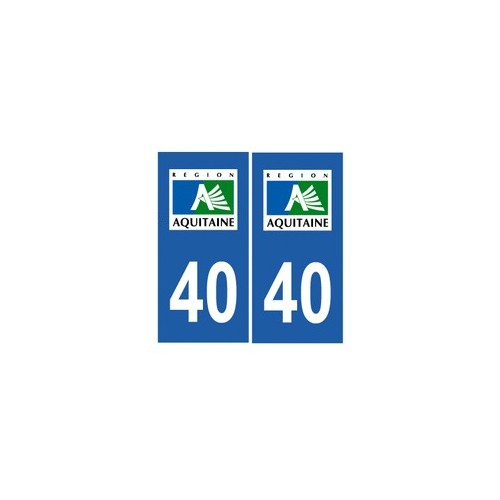 40 Landes autocollant plaque