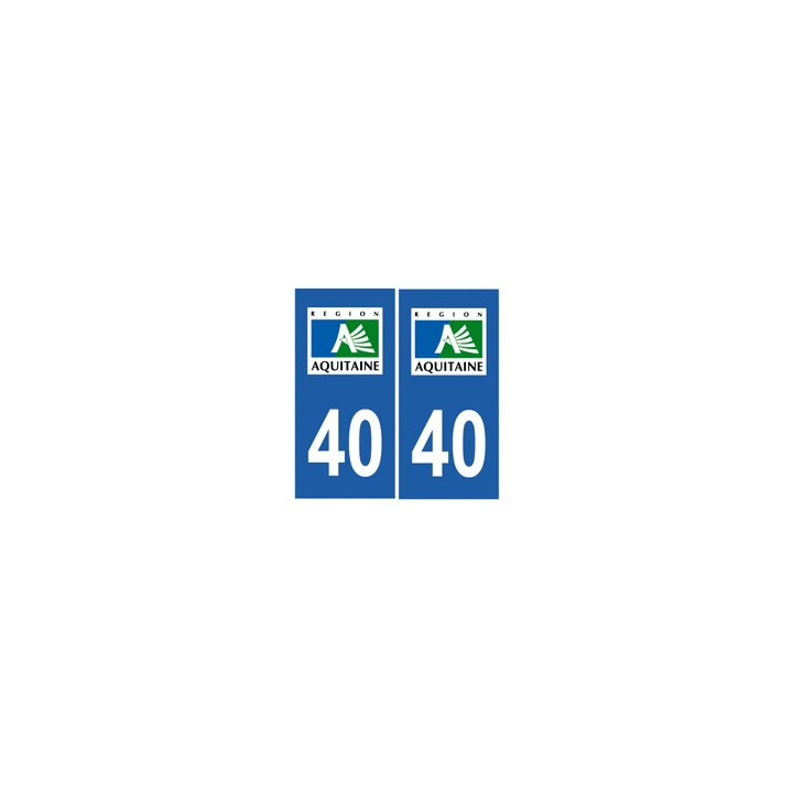 40 Landes autocollant plaque