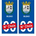 Bilbao ville sticker numéro au choix autocollant blason Espagne city